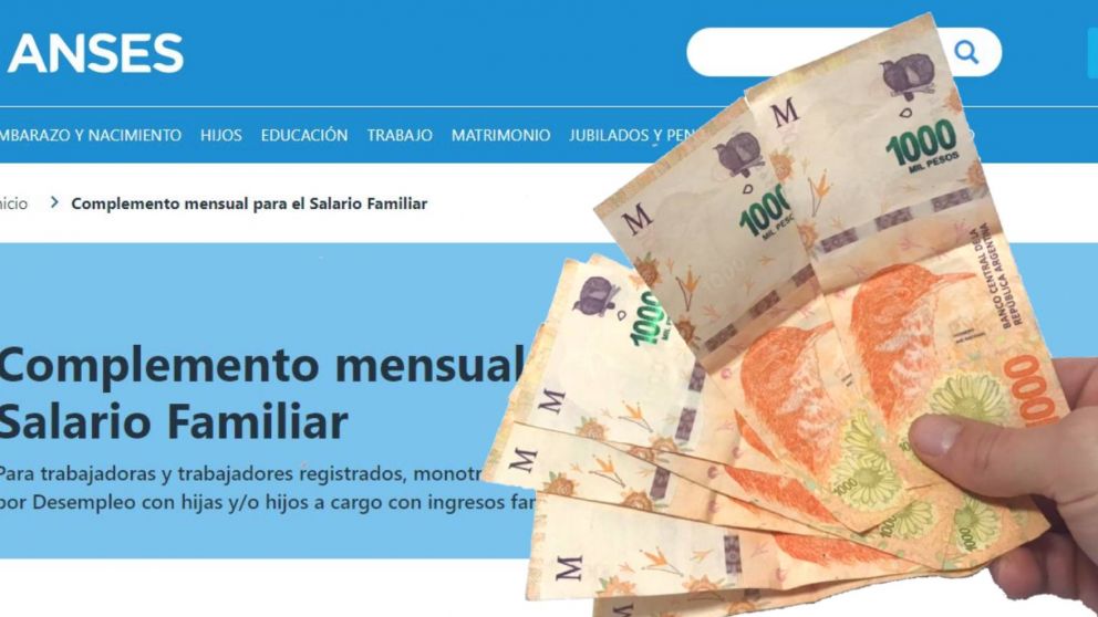 los cobros del complemento del salario familiar se efectuarían en octubre, según Anses