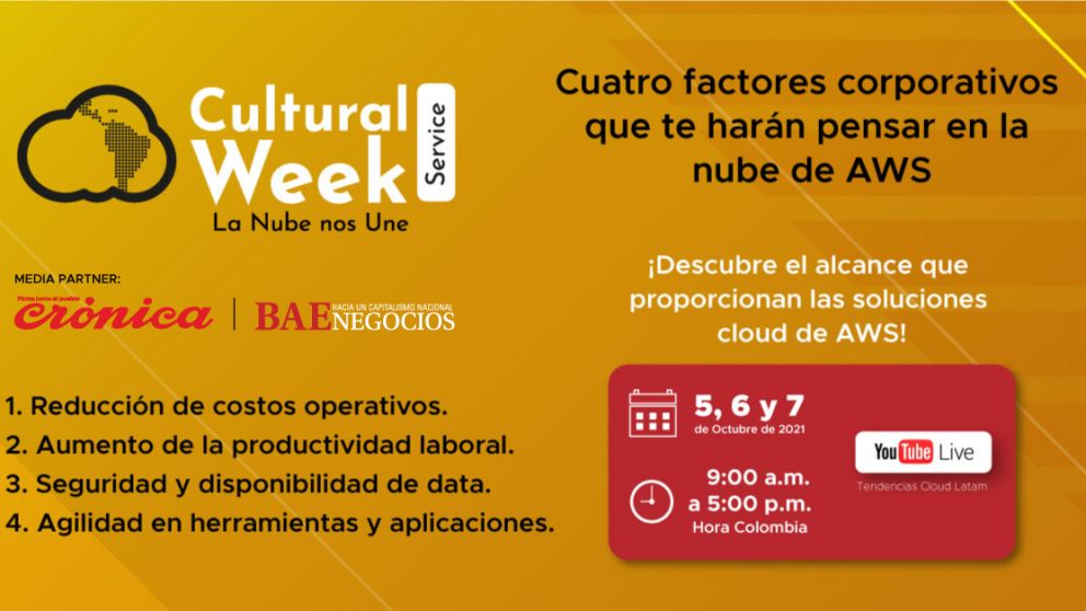 Todo sobre soluciones tecnológicas en Cultural Week Service en octubre
