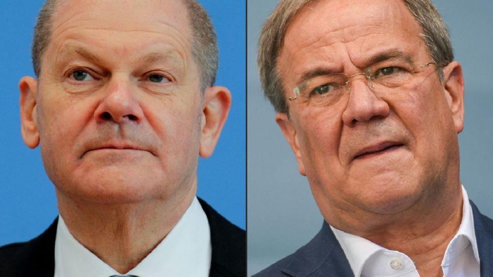 Los candidatos del SPD y la CDU, Olaf Scholz y Armin Laschet, respectivamente