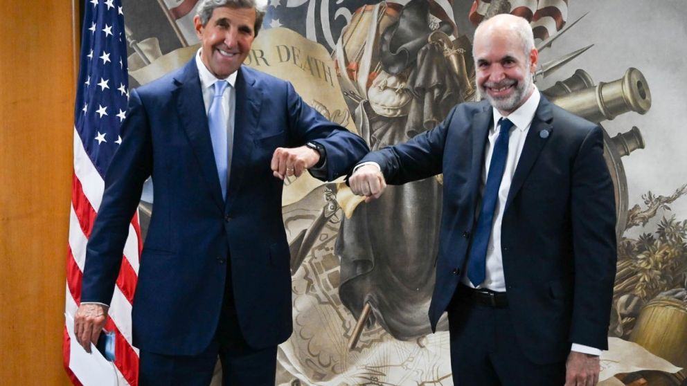 Larreta se reunió con Kerry y lo invitó a la Cumbre de Alcaldes C40 que tendrá lugar en Buenos Aires en 2022
