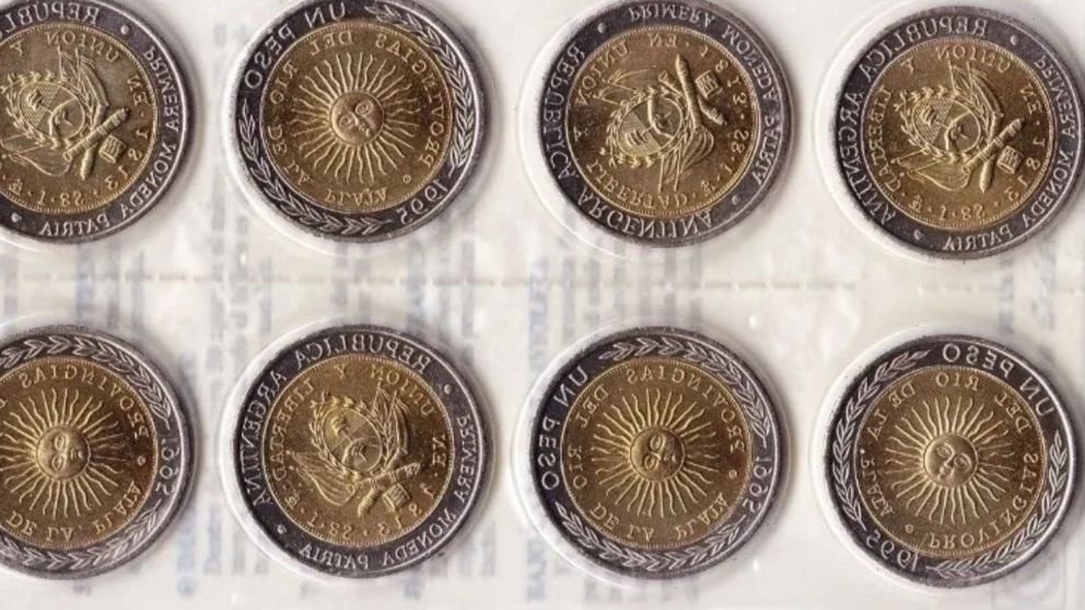 Se puede leer en las monedas de 1 peso "provingias" en lugar de "provincias"