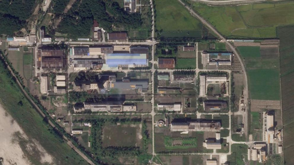 Imagen satelital del complejo nuclear de Yongbyon