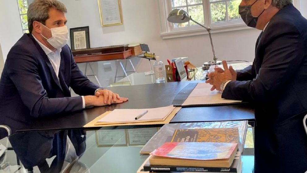 Reunión entre Alberto Fernández y Seguir Uñac, gobernador de San Juan