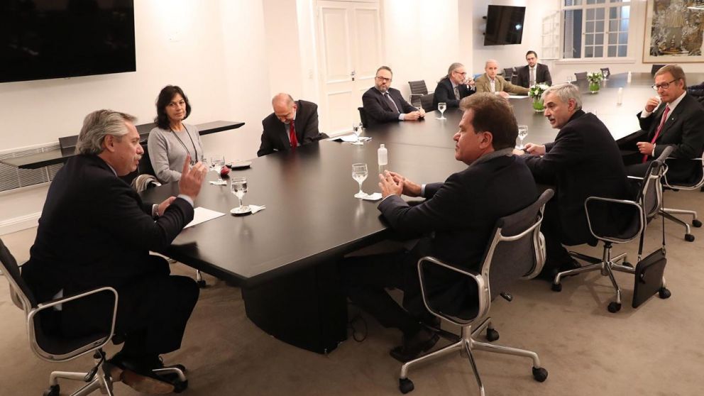 El presidente Fernández, en un encuentro con el CAA el año pasado
