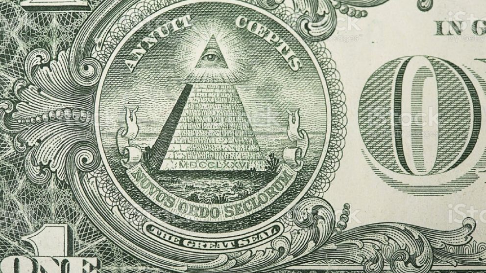 El "ojo que todo lo ve" sobre la pir�mide es uno de los s�mbolos m�s enigm�ticos del billete