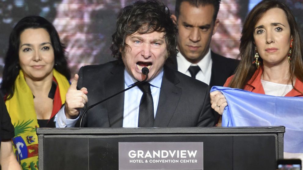 Milei festejó anoche su tercer puesto en CABA con más del 13% de los votos