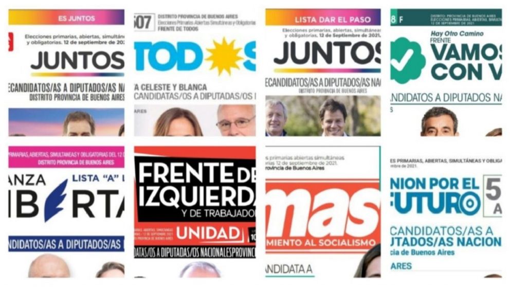 Listas de candidatos para las PASO 2021