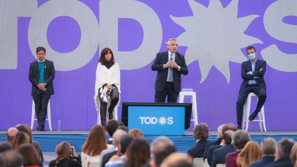 Las principales figuras del Frente de Todos bonaerense buscaron cerrar filas en torno a la figura de Alberto