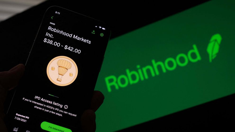 Las acciones de Robinhood pasaron de 38 a 34 dólares en minutos