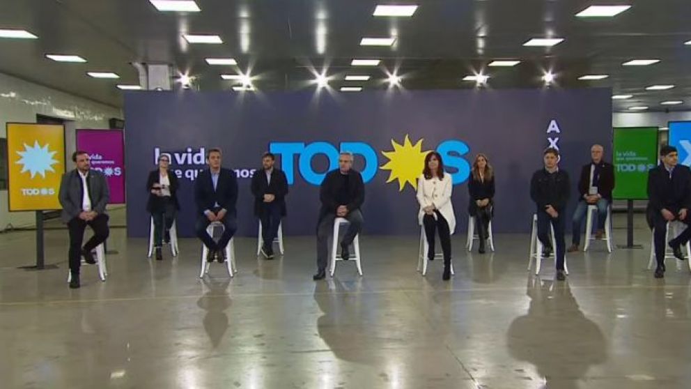 Expectativa por los discursos de Alberto y Cristina en la presentación de listas del Frente de Todos