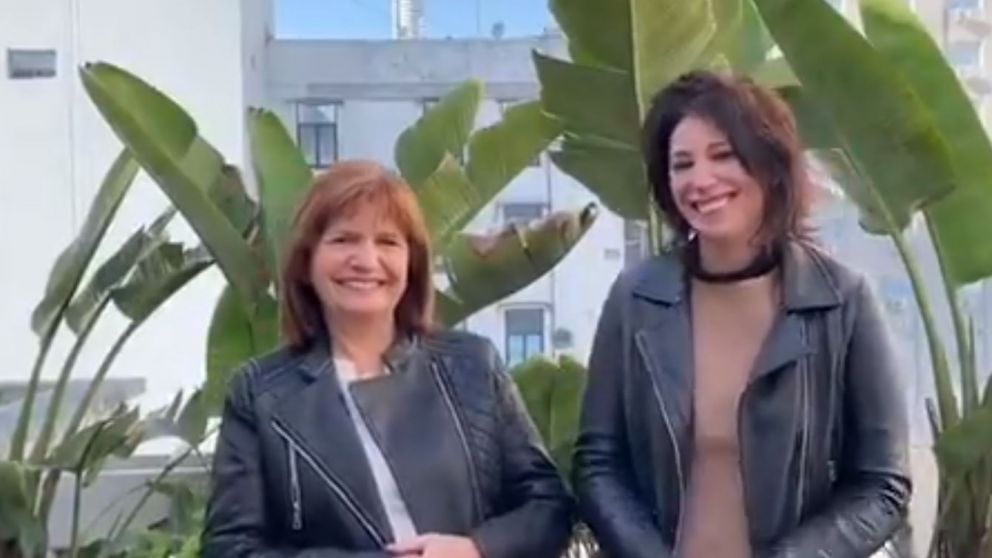 Patricia Bullrich en el video en el que presentó a Ajmechet como su candidata