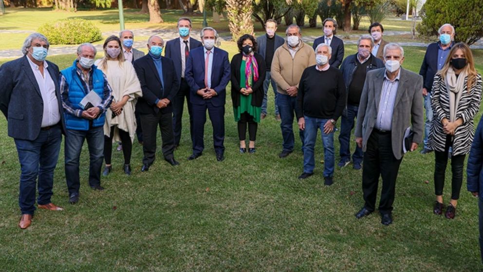 La reunión de Alberto Fernández y la CGT en Olivos