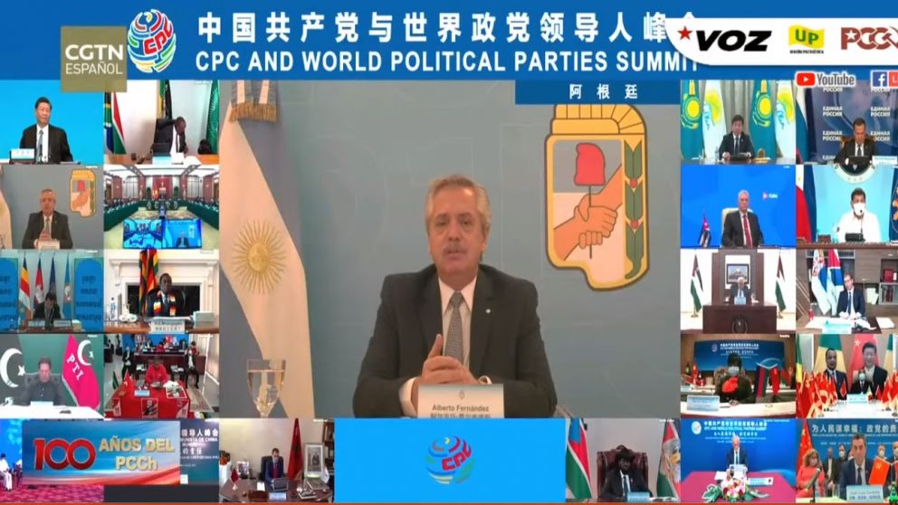 Alberto Fern�ndez felicit� a Xi Jinping por los 100 a�os del Partido Comunista chino