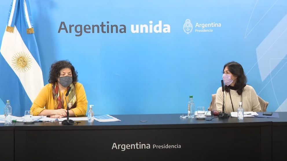 Carla Vizzotti y Vilma Ibarra realizaron el anuncio en la Casa Rosada pasadas las 17