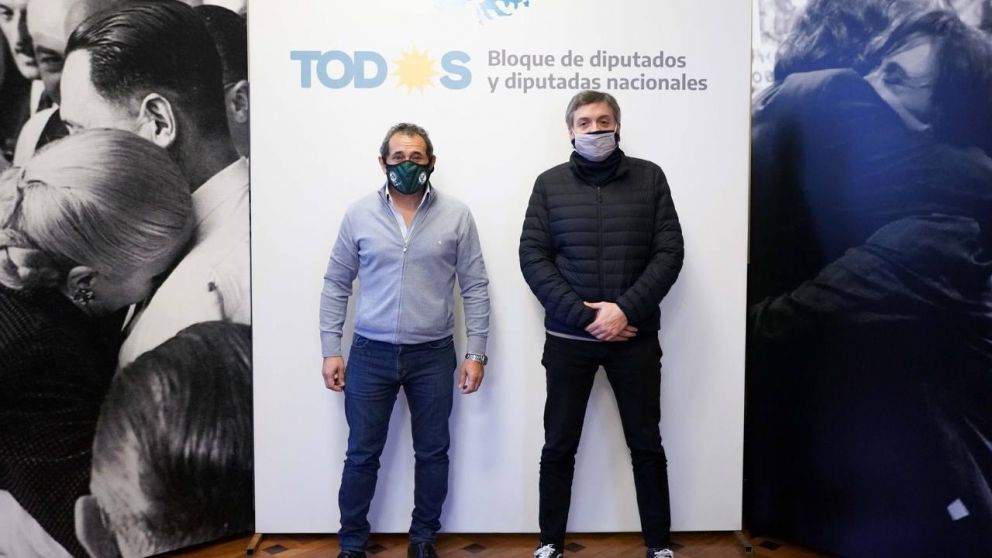 Sasia y Máximo Kirchner, coincidencias políticas en el Congreso