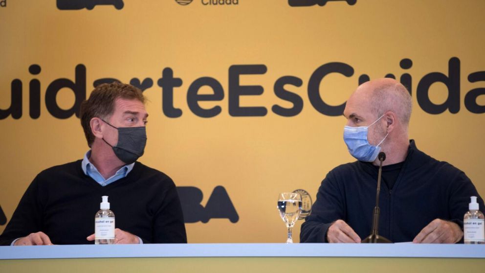 Larreta habló desde la sede del gobierno porteño en Parque Patricios