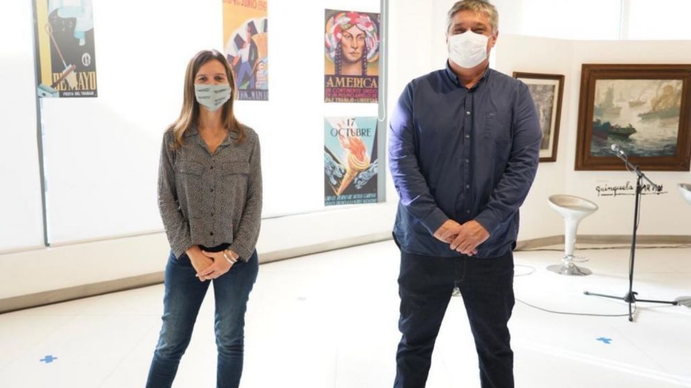 Fernanda Raverta y el titular del Secasfpi, Carlos Ortega