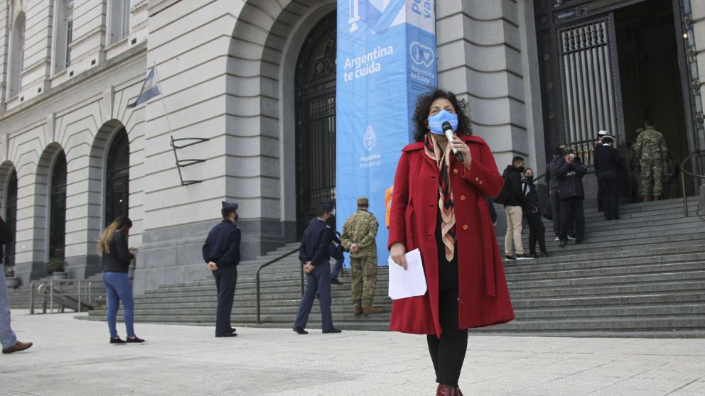 Vizzotti visitó el nuevo centro de vacunación, en el Centro Cultural Kirchner