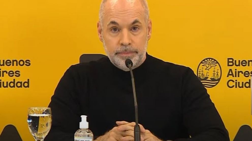 Larreta habló desde la sede del gobierno porteño en Parque Patricios
