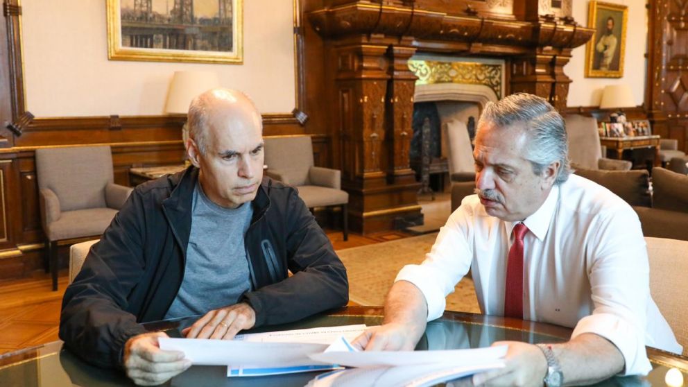 Alberto y Larreta en Olivos