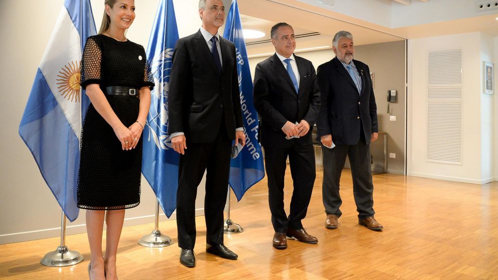 Fabiola Ya�ez visit� Roma, la sede central del Programa Mundial de Alimentos de la ONU.