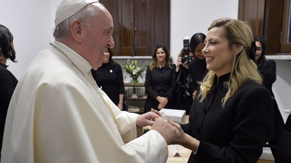 Fabiola fue invitada para acompañar la Papa Francisco en el encuentro de Scholas Ocurrentes