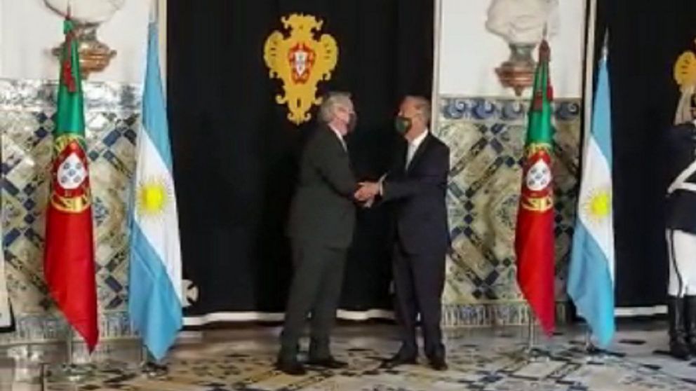 Alberto se reunió en Lisboa con el presidente de Portugal, Marcelo Rebelo de Sousa