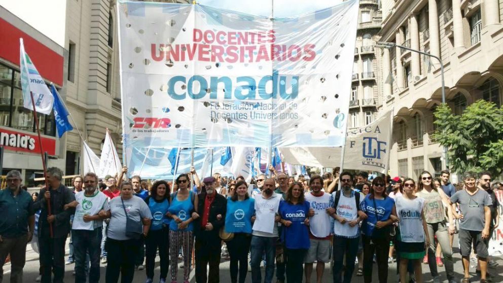 Erase alguna vez antes del Covid-19, las marchas de docentes universitarios por reclamos de salarios