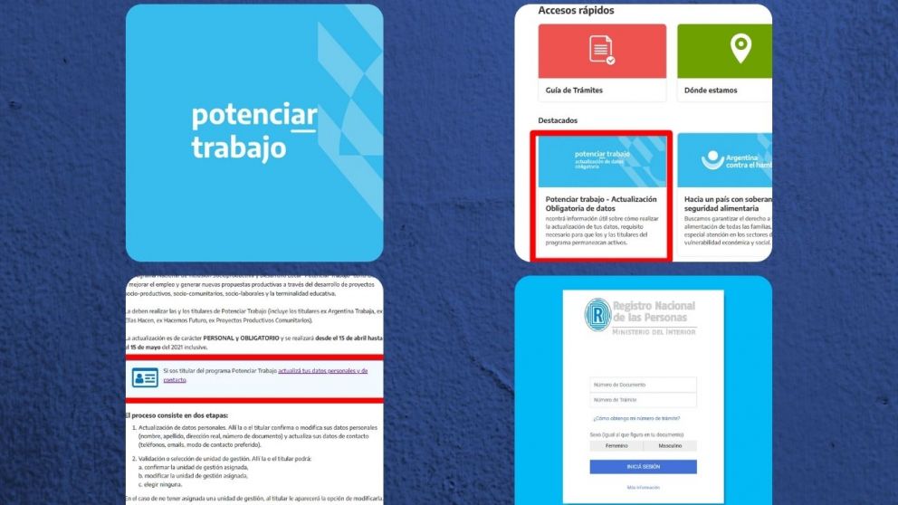 Potenciar Trabajo: Paso a paso, cómo actualizar los datos personales
