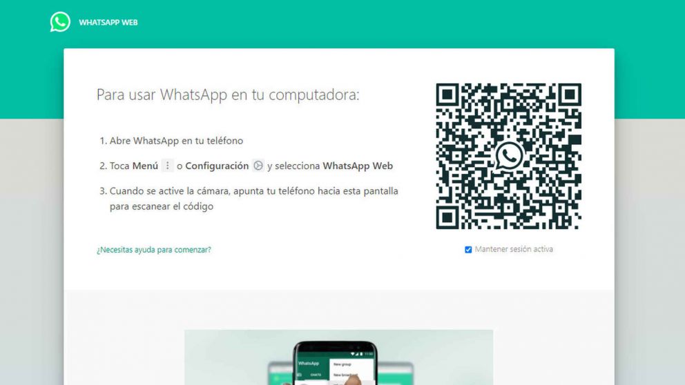 Una de las formas de verificar es entrando al sitio WhatsApp Web