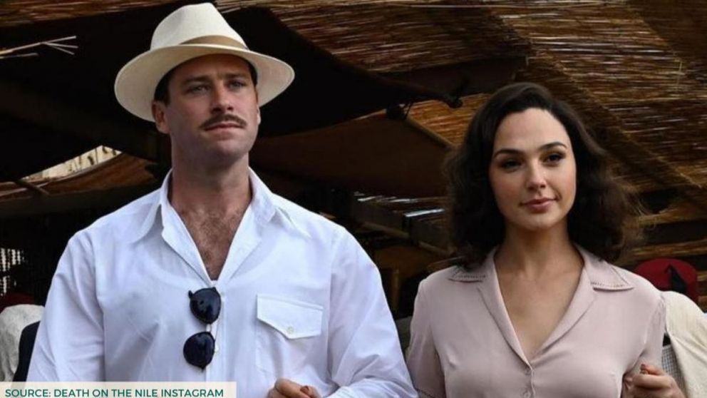 Armie Hammer y Gal Gadot en Muerte en el Nilo