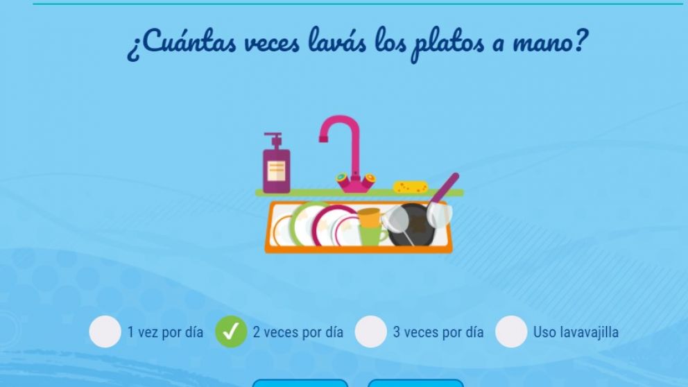 Desde cu�ntas veces lav�s los platos hasta cu�nto tard�s en ba�arte, las preguntas sobre el agua