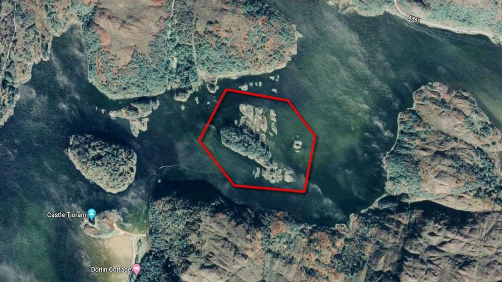 La ubicación de la isla, en la costa oeste de Escocia