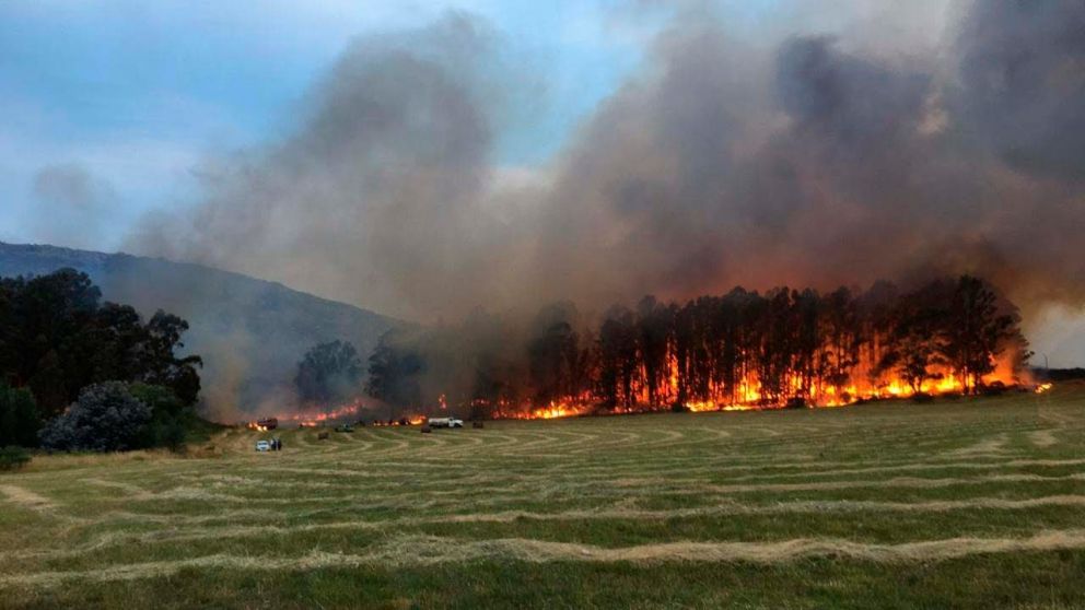 El incendio sigue su paso por Tandil