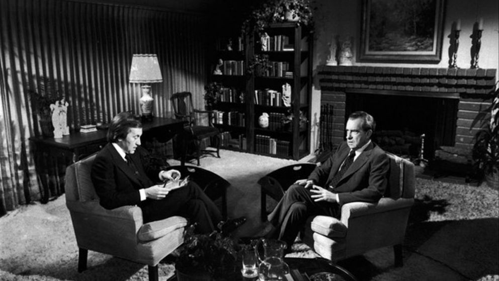Celebre entrevista realizada por David Frost a Richard Nixon en 1977