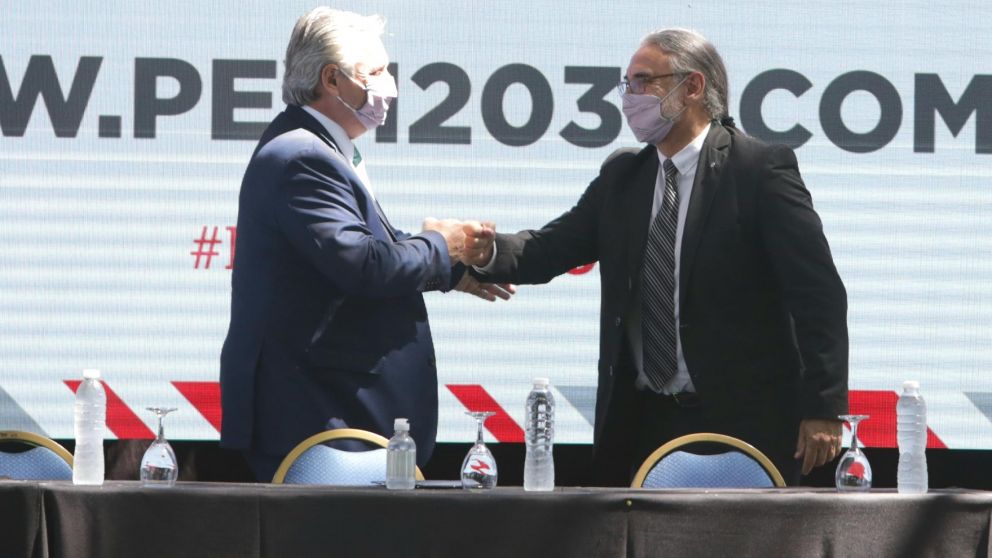 Alberto Fernández y Luis Basterra, en Mendoza