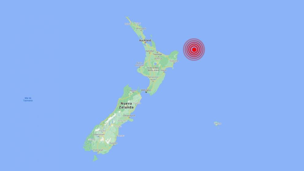 El epicentro se ubic� a 95 kil�metros al este de la isla Te Araroa, ubicada en la Isla Norte