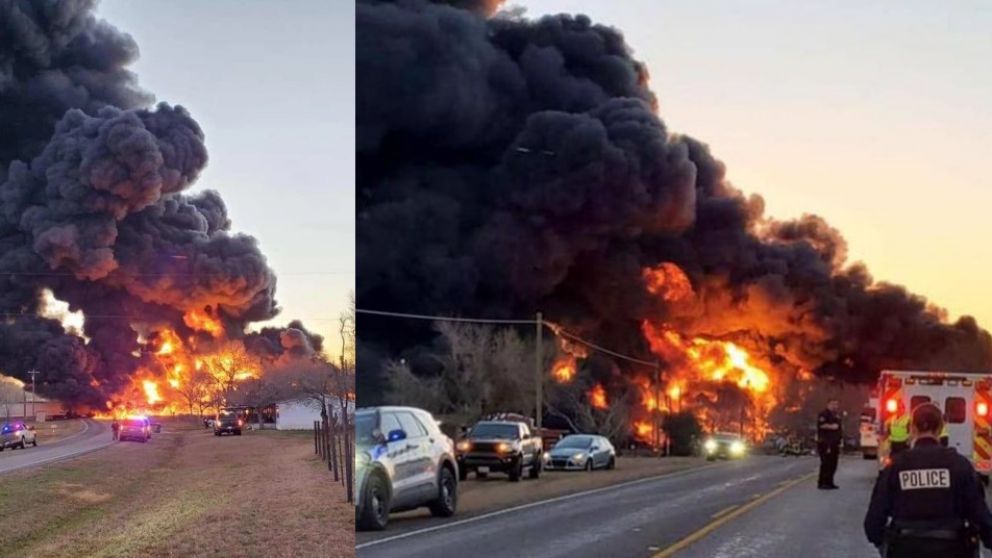 Los bomberos llegaron a tiempo para desenganchas los últimos vagones, cargados con combustible