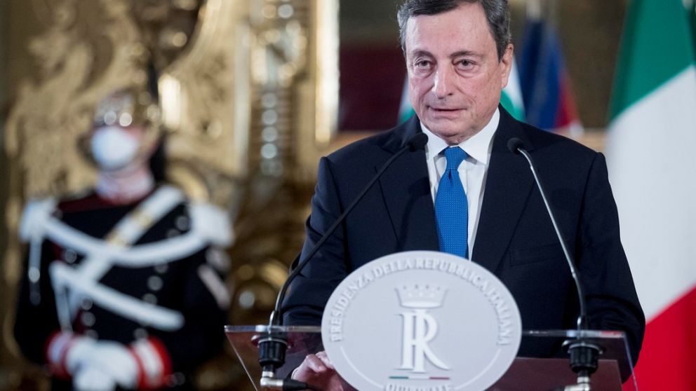 Mario Draghi asumió con un gran apoyo político