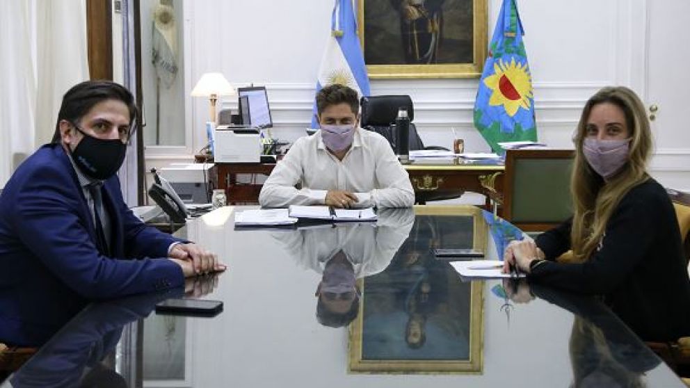 Kicillof se reunió con Trotta y Vila en la gobernación de La Plata