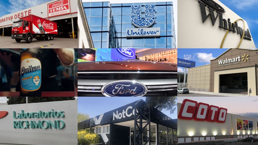Algunas de las empresas que invirtieron en Argentina