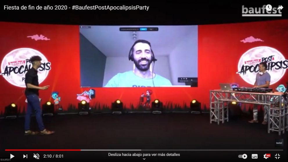 El evento online de fin de año de la empresa Baufest.