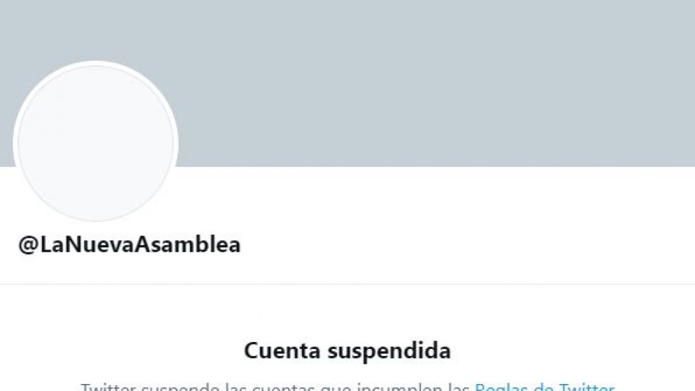 La cuenta @LaNuevaAsamblea había sido creada el 6 de enero