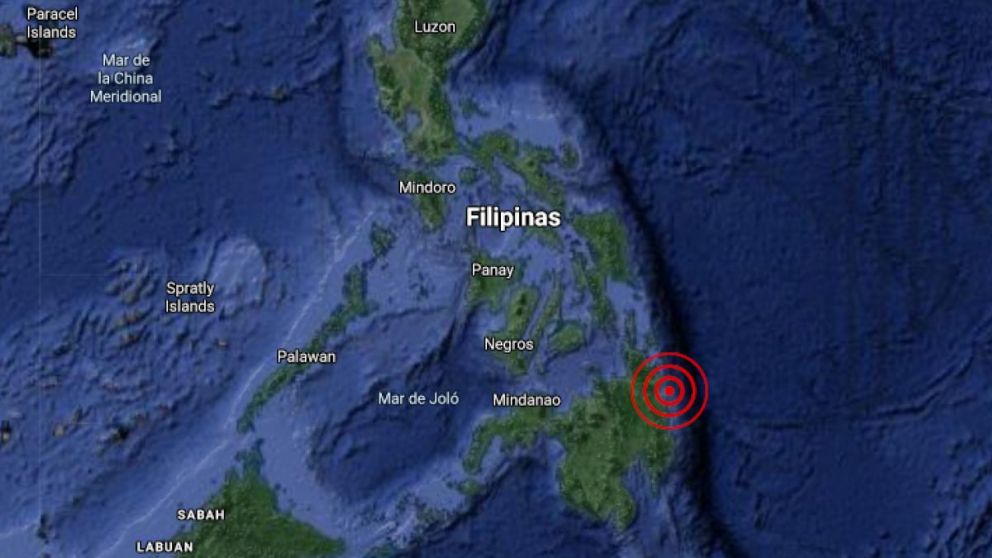 Un terremoto de magnitud 7,1 sacudi� este jueves gran parte de Mindanao, Filipinas