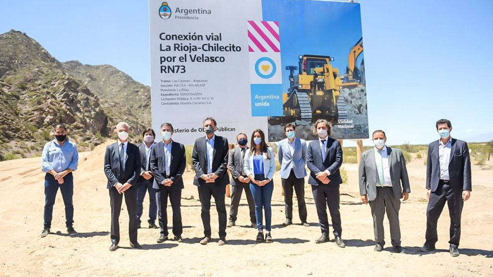 En Chilecito, Cafiero, Katopodis y Quintela visitaron la obra de la Ruta Nacional 73