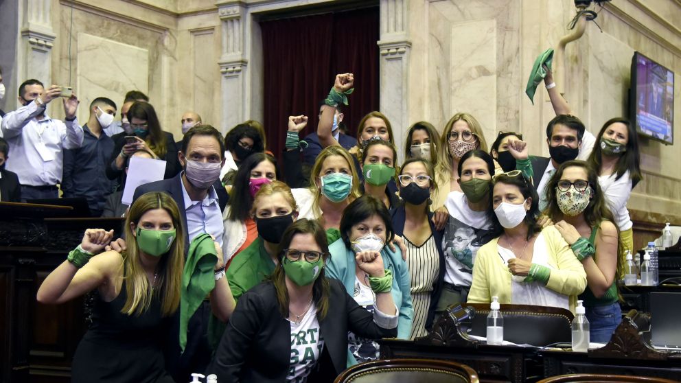 Legisladores de la coalición opositora el día de la votación en Diputados.