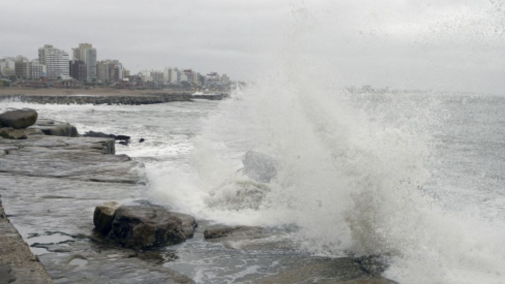 Fuerte temporal en toda la Costa Atlántica
