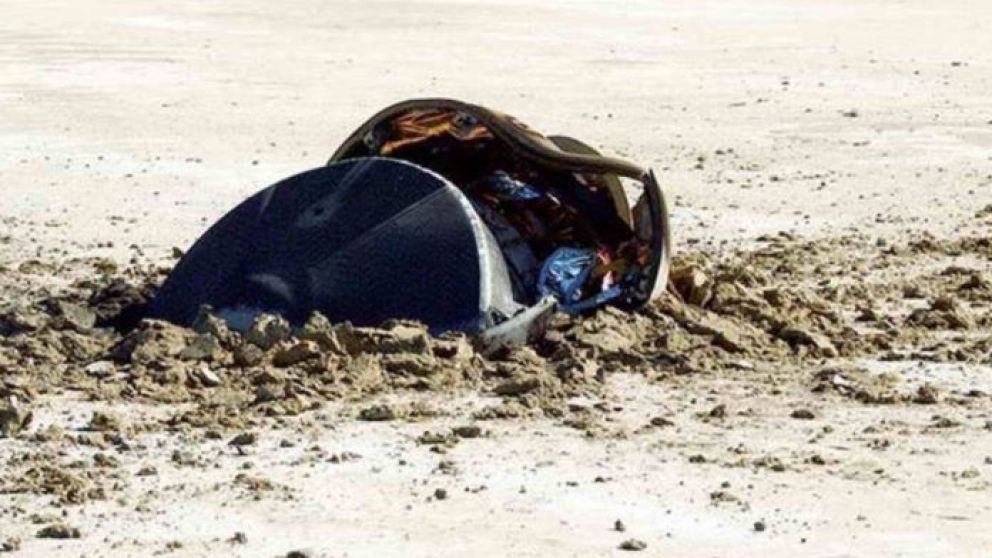 Se estrelló en la Tierra a unos 310 kilómetros por hora