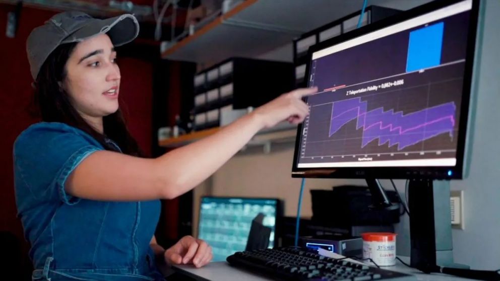 Los datos de fidelidad de teletransportaci�n cu�ntica se visualizan en pantallas a tiempo real