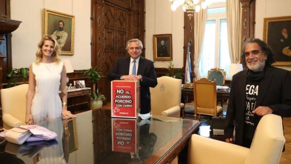 El Presidente recibió a Liz Solari y a Manuel Martí